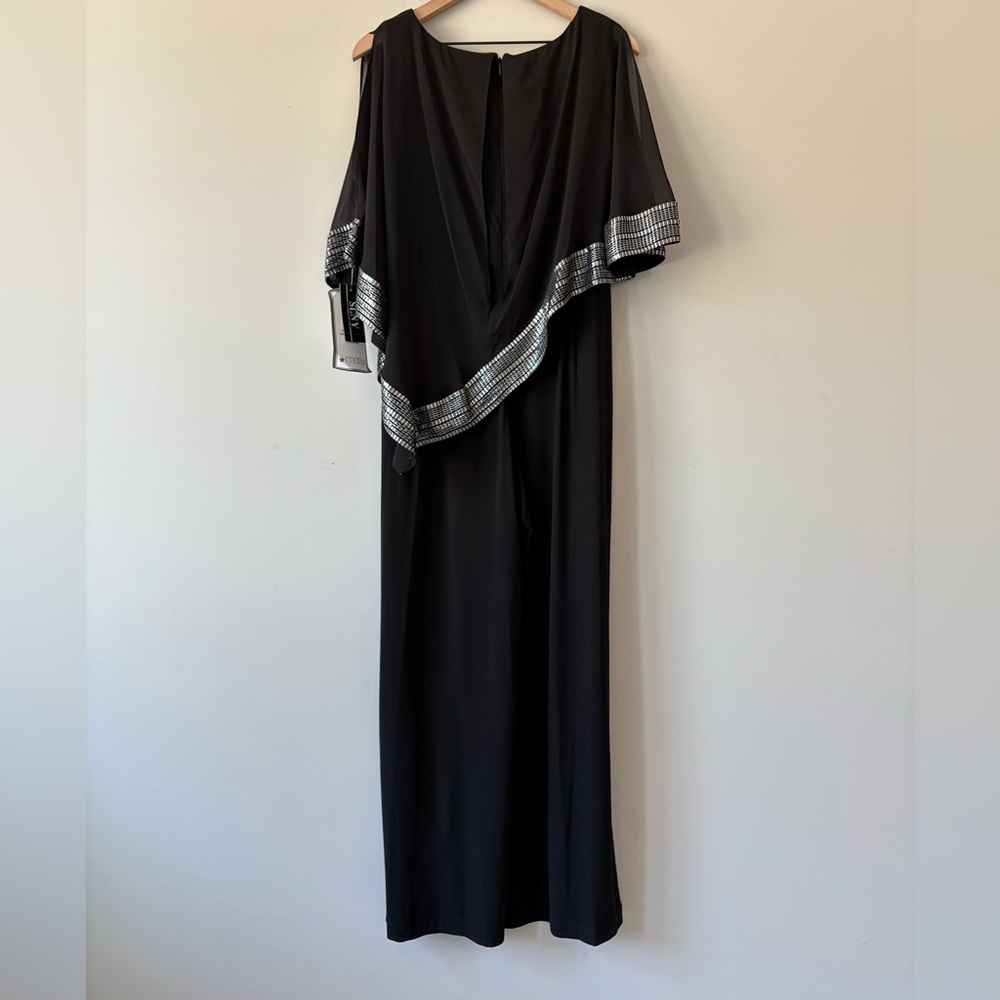 SLNY Women's Chiffon Metallic Jumpsuit 10P - Picture 5 of 12